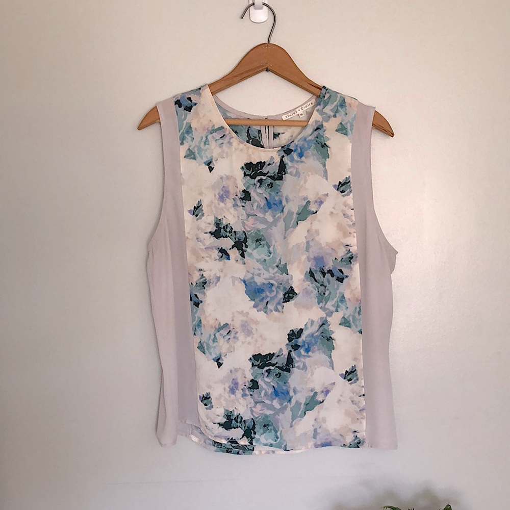 💙 !SALE! Violet + Claire Sleeveless Floral Top Sz XL